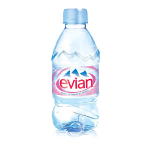 Evian Natural Mineral Water Bottle Plastic 330ml Pack 24
