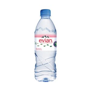 Evian Natural Mineral Water Bottle Plastic 500ml Pack 24
