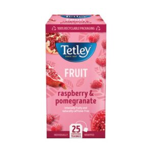 Tetley Raspberry and Pomegranate Enveloped Tea Bags Pack of 25