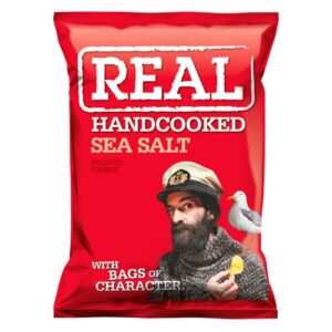 Real Handcooked Crisps Sea Salt 35g Pack of 24