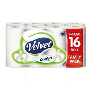 Velvet Comfort Toilet Roll 2 Ply Pack of 16