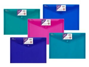 Snopake Polyfile ID Wallet File Polypropylene A4 Electra Assorted Colours Pack 5