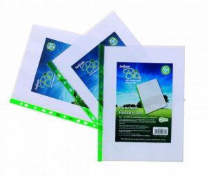 Snopake Bio Punched Pocket 100% Biodegradeable A4 60 Micron Embossed Pack 100