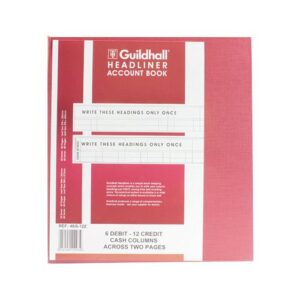 Guildhall Headliner Account Book 48 Series 80 Pages 6 Debit & 12 Credit
