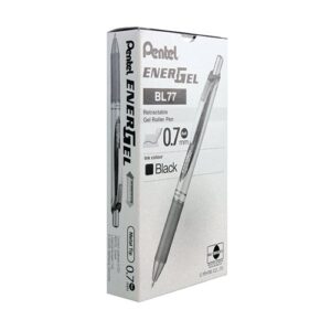 Pentel Energel XM Retractable Pen Black Pack of 12