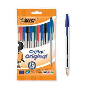 Bic Cristal Ball Point Pen Medium Assorted Pack of 10