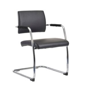 Bruges Meeting Room Cantilever Chair In Faux Leather Pack Of 2