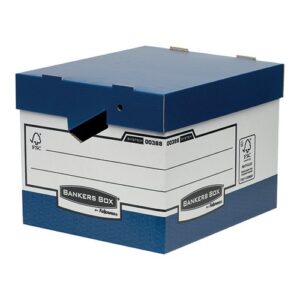 Fellowes Bankers Box Heavy Duty Blue / White Ergo Box