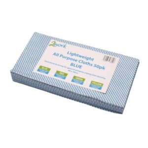 2Work All-Purpose Cloth 600x300mm Blue Pack of 50
