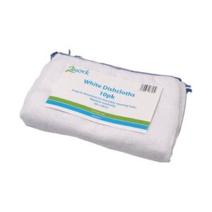 Dishcloth All White 400mm x 280 Pack of 10