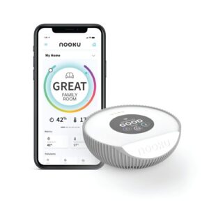 Nooku Mini Smart Air Quality Monitor In White & Grey
