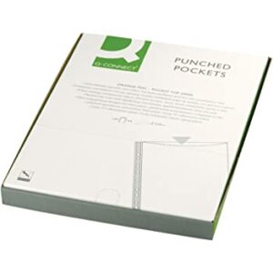 Q-Connect Punched Pocket Polypropylene Top Opening A3 Pack of 10