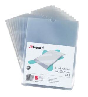 Rexel Card Holders Polypropylene A5 Clear Pack of 25