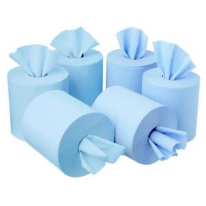 Purely Smile Centrefeed Rolls 2ply 150m Blue Pack of 6