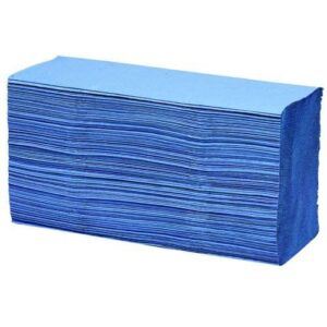 Purely Smile Hand Towels C Fold 1ply Blue Case Of 2400