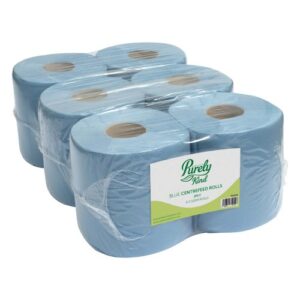 Purely Kind Centrefeed Rolls 2ply 100m Blue (Pack 6) PK1211